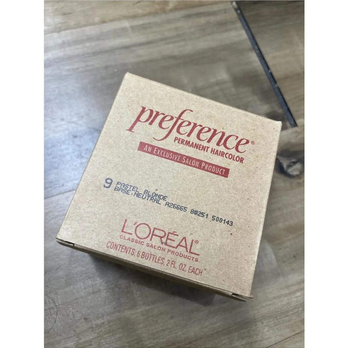6 Pack L`oreal Preference Permanent Haircolor 2 fl oz - 9 Pastel Blonde