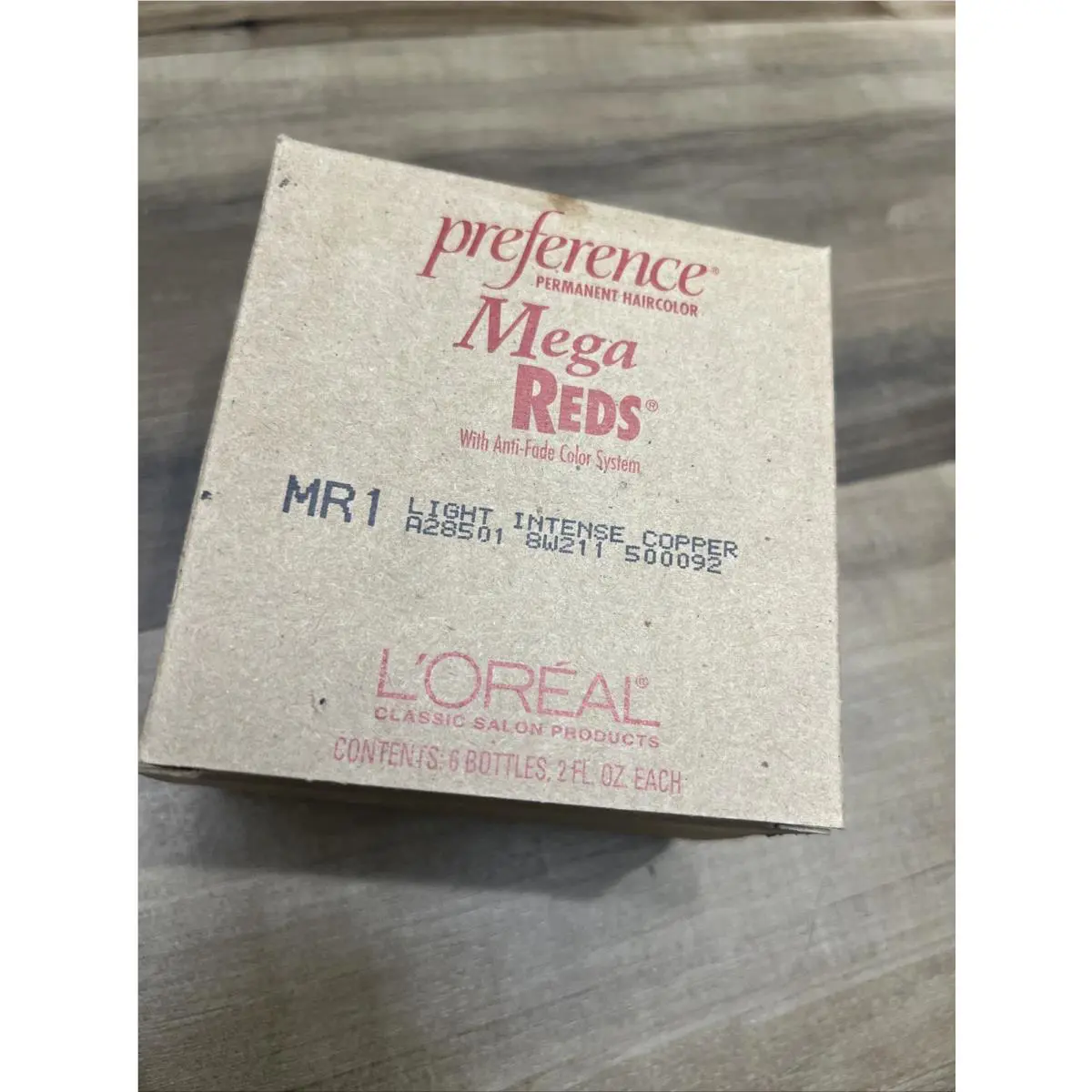 6ct- L`oreal Preference Mega Reds MR1 Light Intense Copper 2 FL OZ