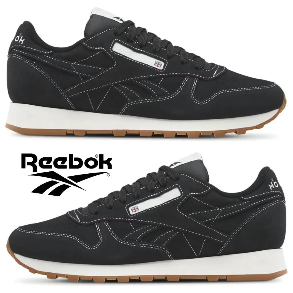 Reebok shoes - Reebok Classic Leather - Classic Leather - Black, Manufacturer: Black/Chalk/Gum 23