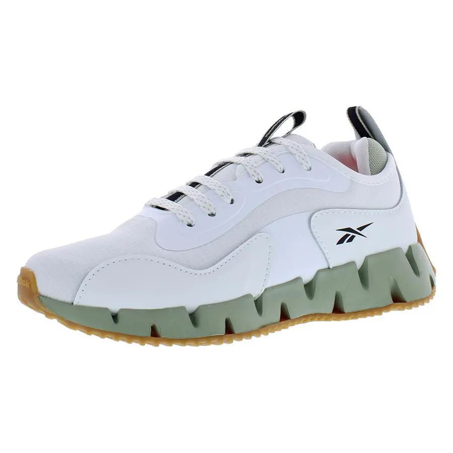Reebok Zig Dynamica Womens Shoes Size 8 Color: White/light Green/dark Grey