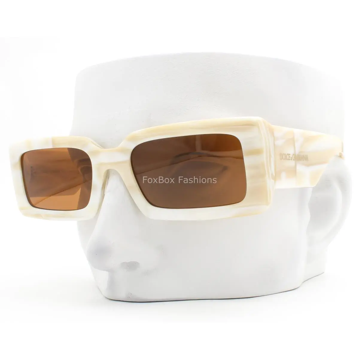 Dolce Gabbana Sunglasses Ivory Beige Brown Horn DG 4416 3431/73 with Case