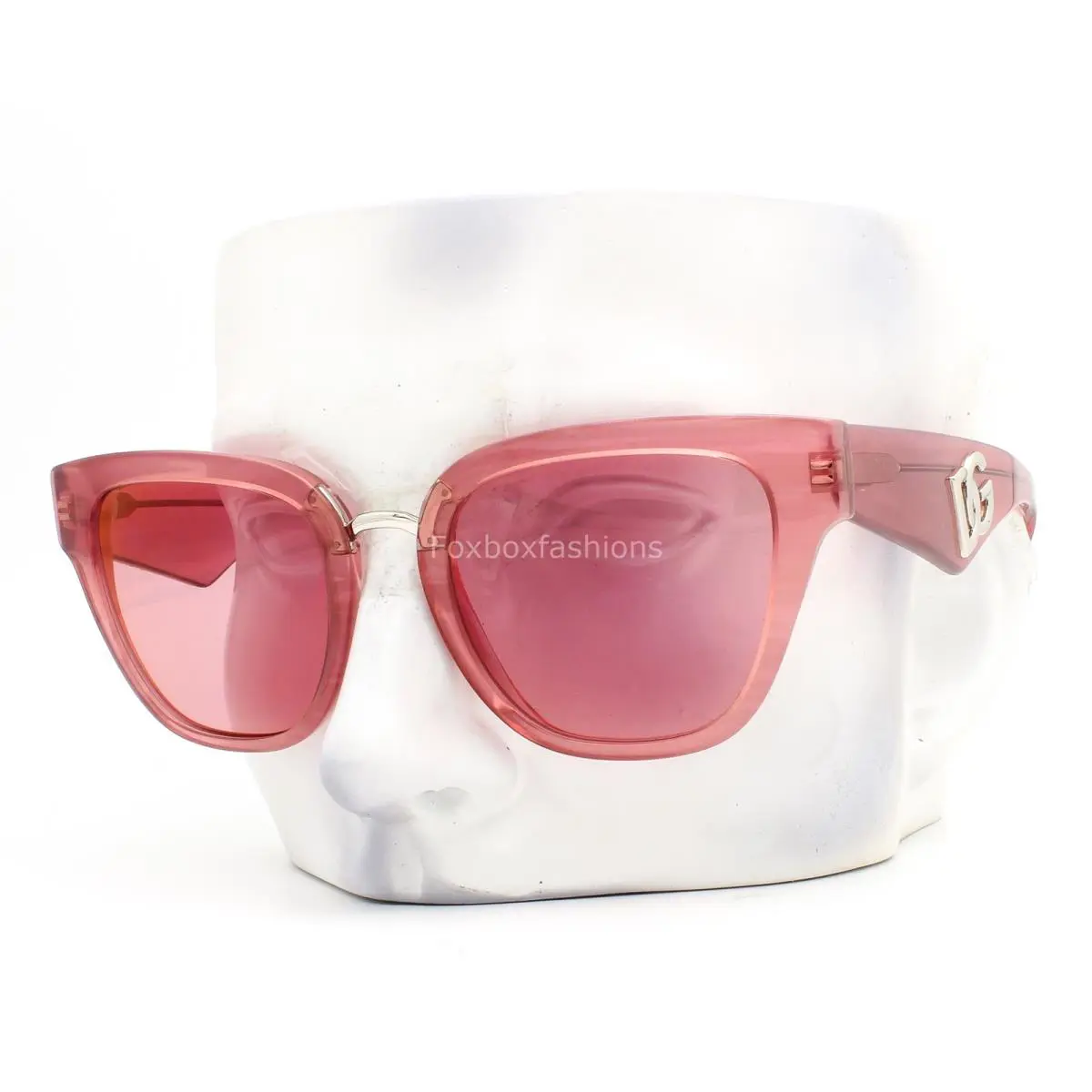 Dolce Gabbana Sunglasses DG 4437 3405/A4 Shimmery Clear Pink Mirror Lens W/case