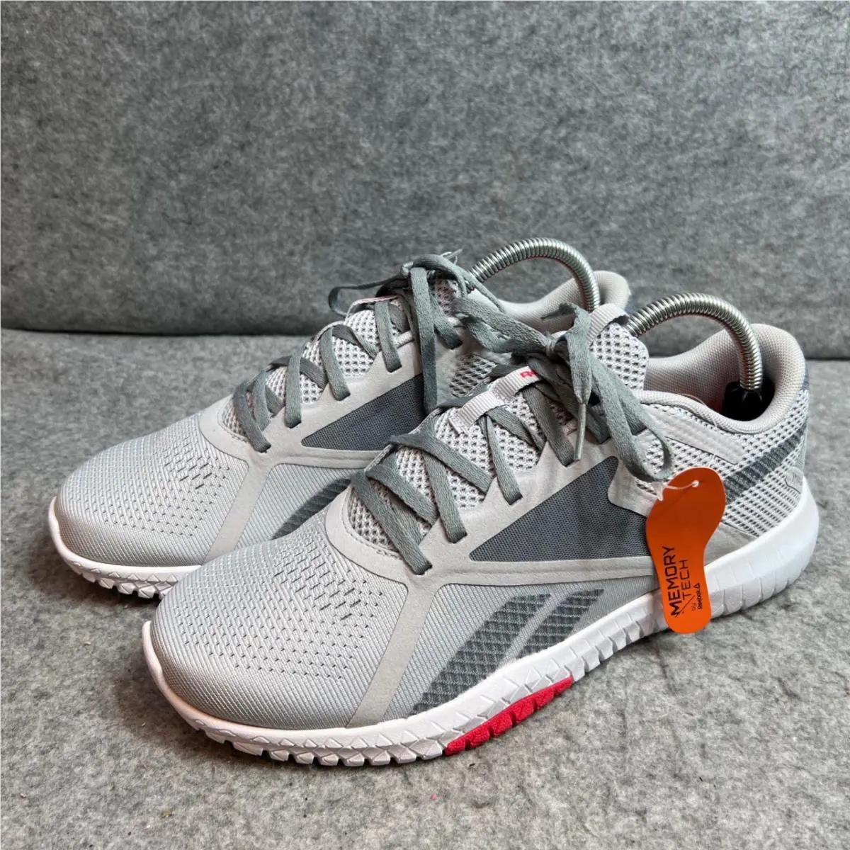 Reebok Flexagon Force 2.0 Womens Grey White Training Shoes Memory Tech Size 10