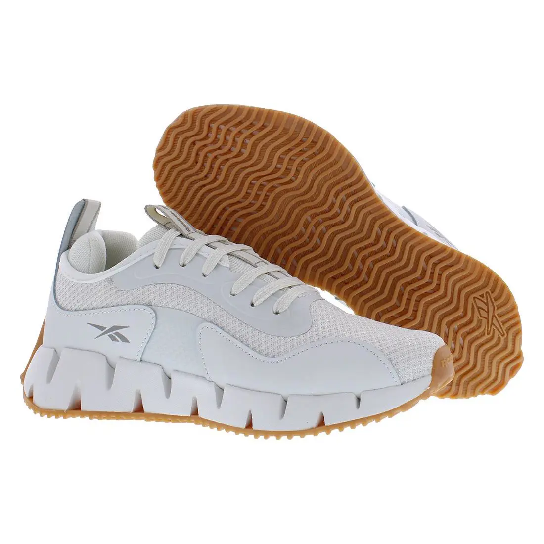 Reebok Zig Dynamica Womens Shoes Size 9.5 Color: Natural/light Grey - Natural/Light Grey, Main: Beige