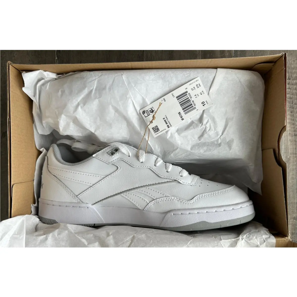 Reebok BB 4000 II Women`s Casual Footwear White/pure Grey Size US 10 IF4726