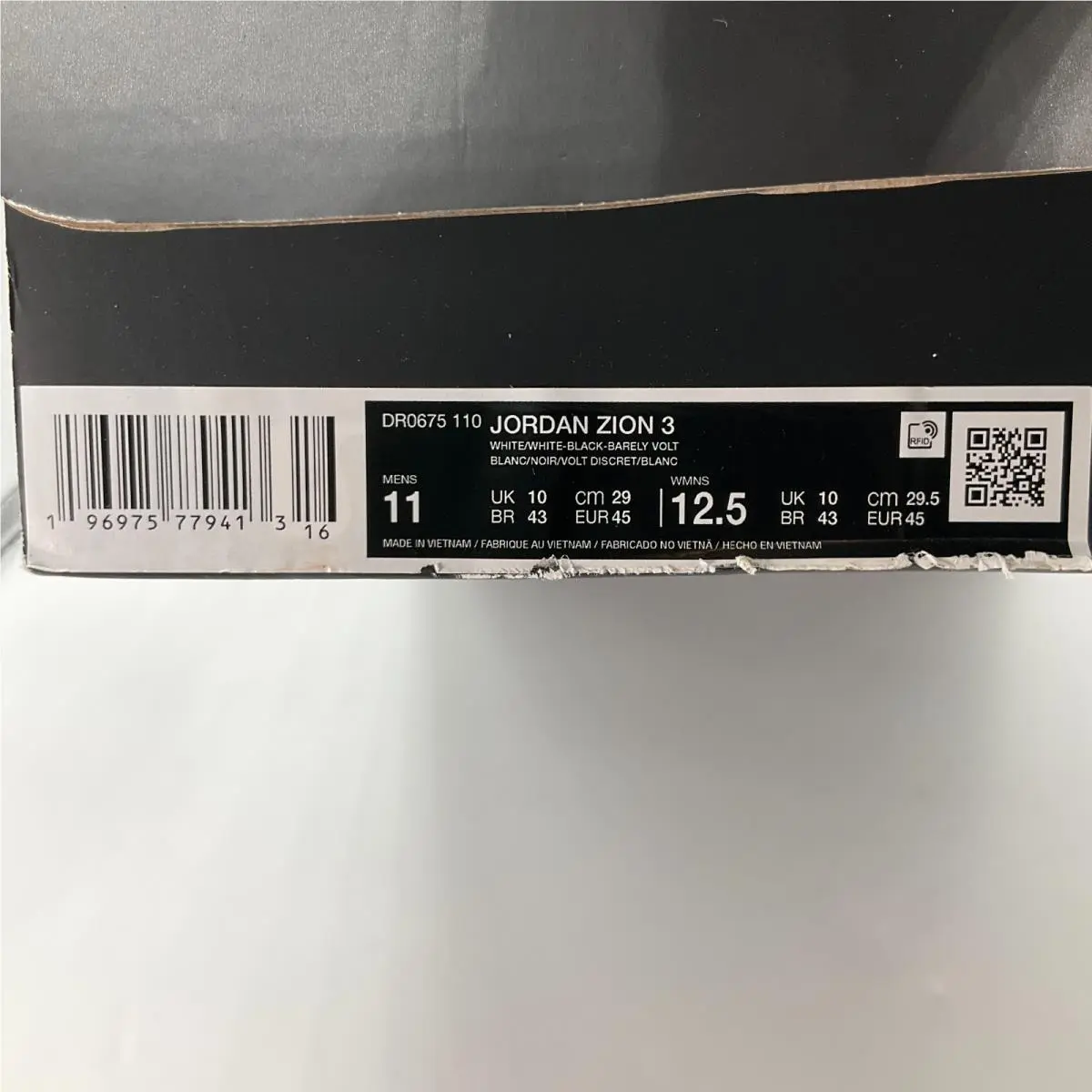 Nike shoes - Jordan Zion 3 - Zion - DR0675-110 - White 10