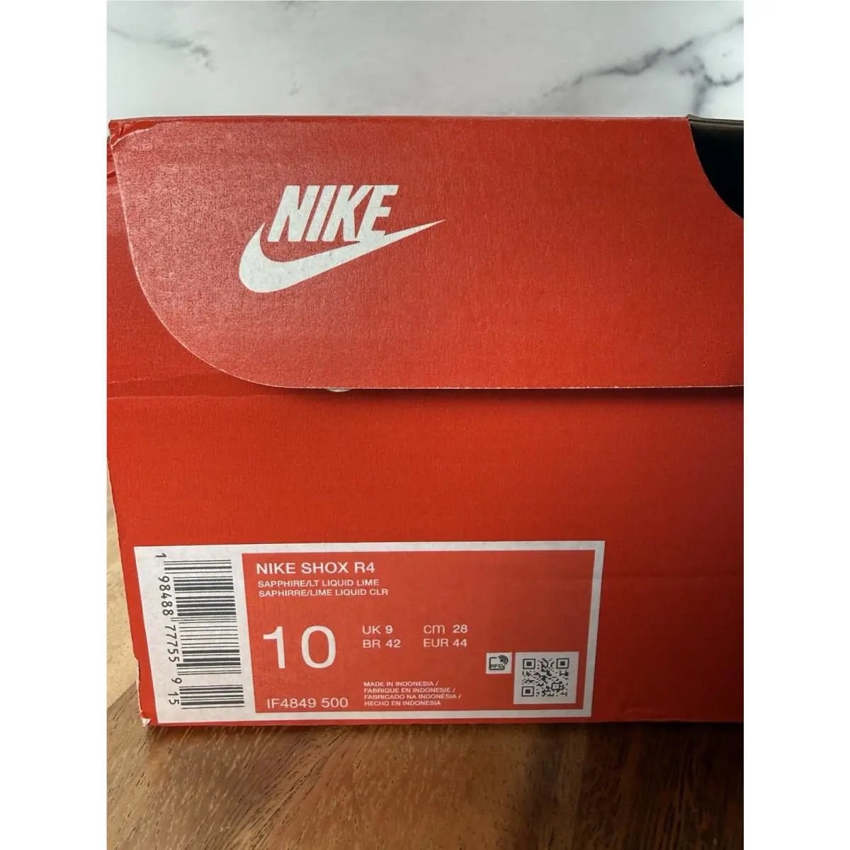 Nike shoes - Nike Shox R4 - Shox - IF4849-500 - Sapphire Light Liquid Lime 4