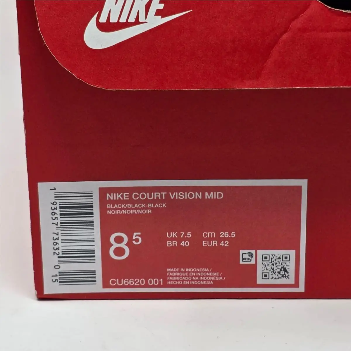 Nike shoes - Nike Court Vision Mid - Court Vision Mid - CU6620-001 - Black 5