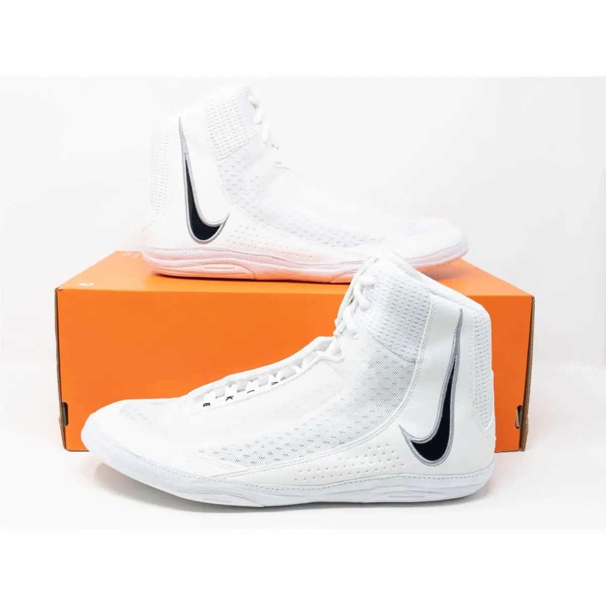 Sz 12 Nike Inflict 4 Wrestling Shoes White Black HM9674-100