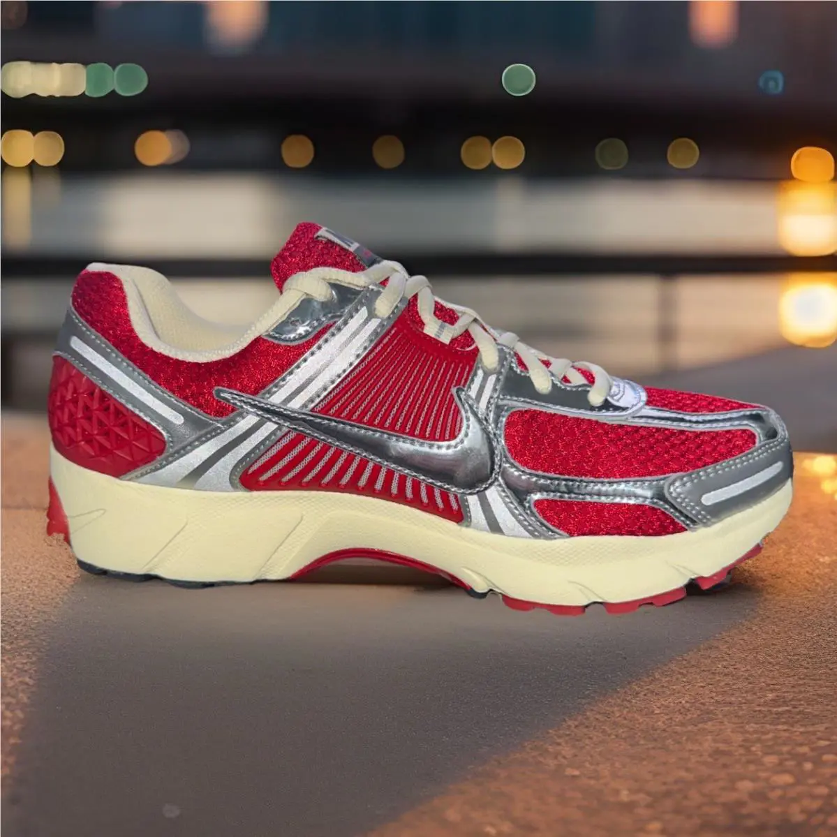2025 Nike Zoom Vomero 5 Gym Red Chrome Silver Sneakers Size 12 IM3486 600