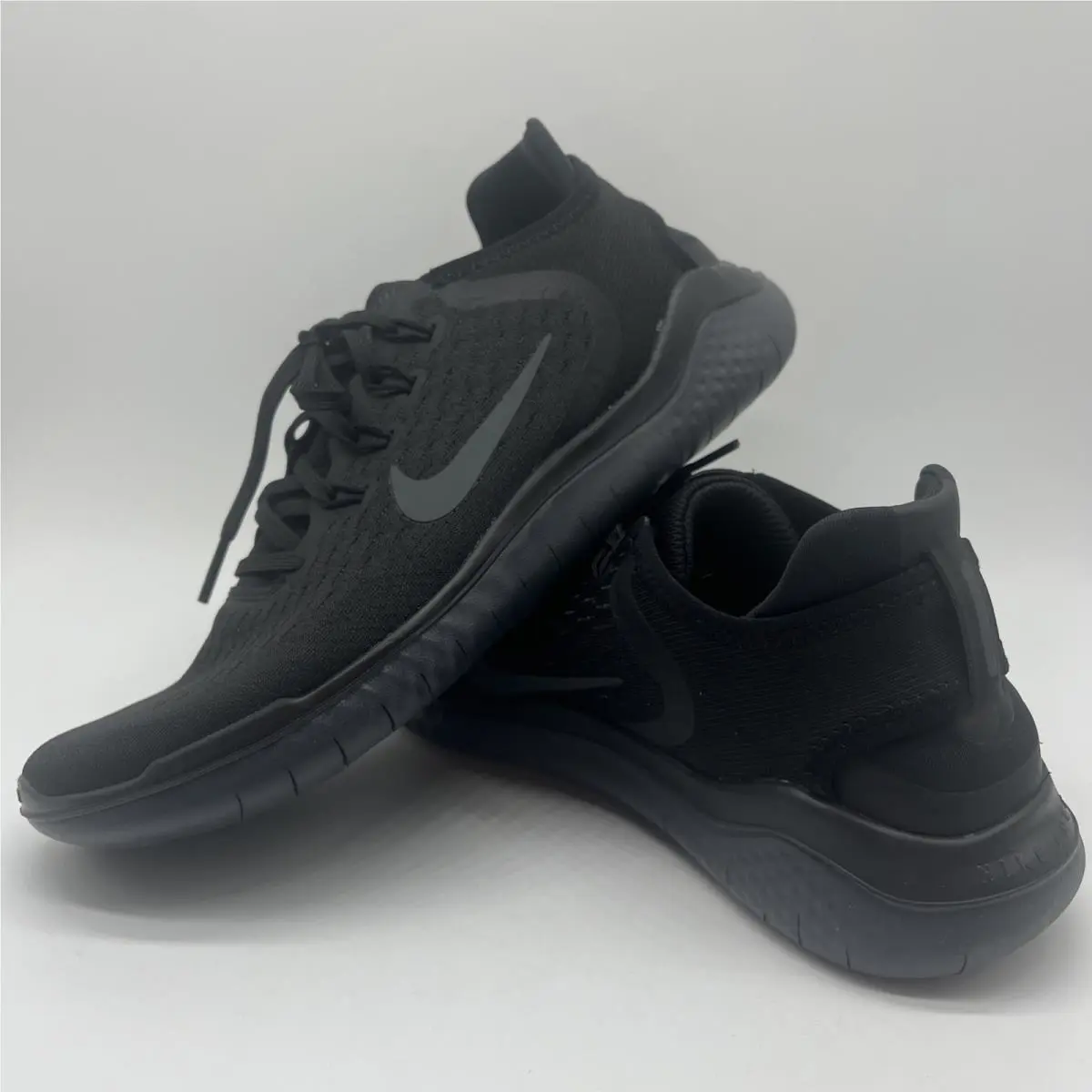 Nike Free RN 2018 Mens 9-14 Lightweight Running Shoes Triple Black 942836-002