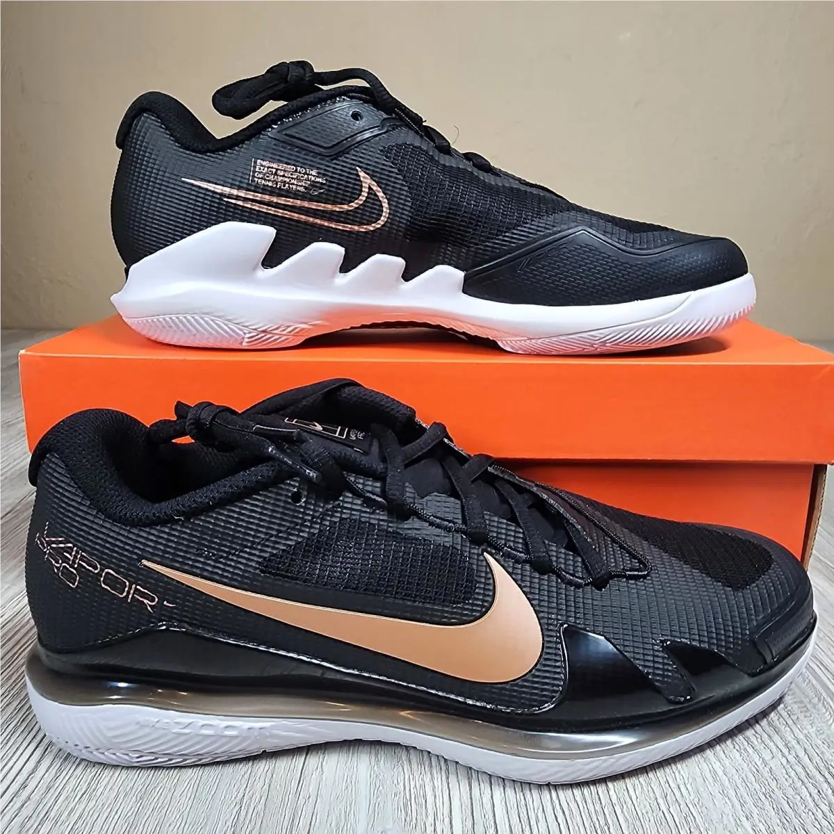 Nike Court Air Zoom Vapor Pro Tennis Black/copper Womens Size 9 CZ0222-024