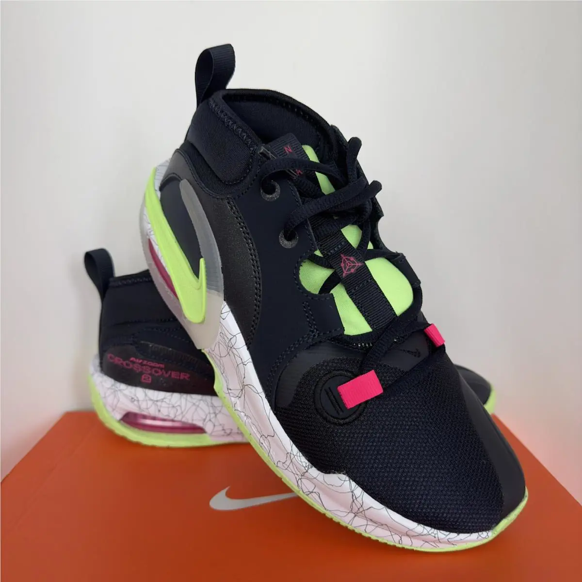 Nike Air Zoom Crossover 2 Sz.5 Mid Dark Obsidian Lime Blast FB2689-400
