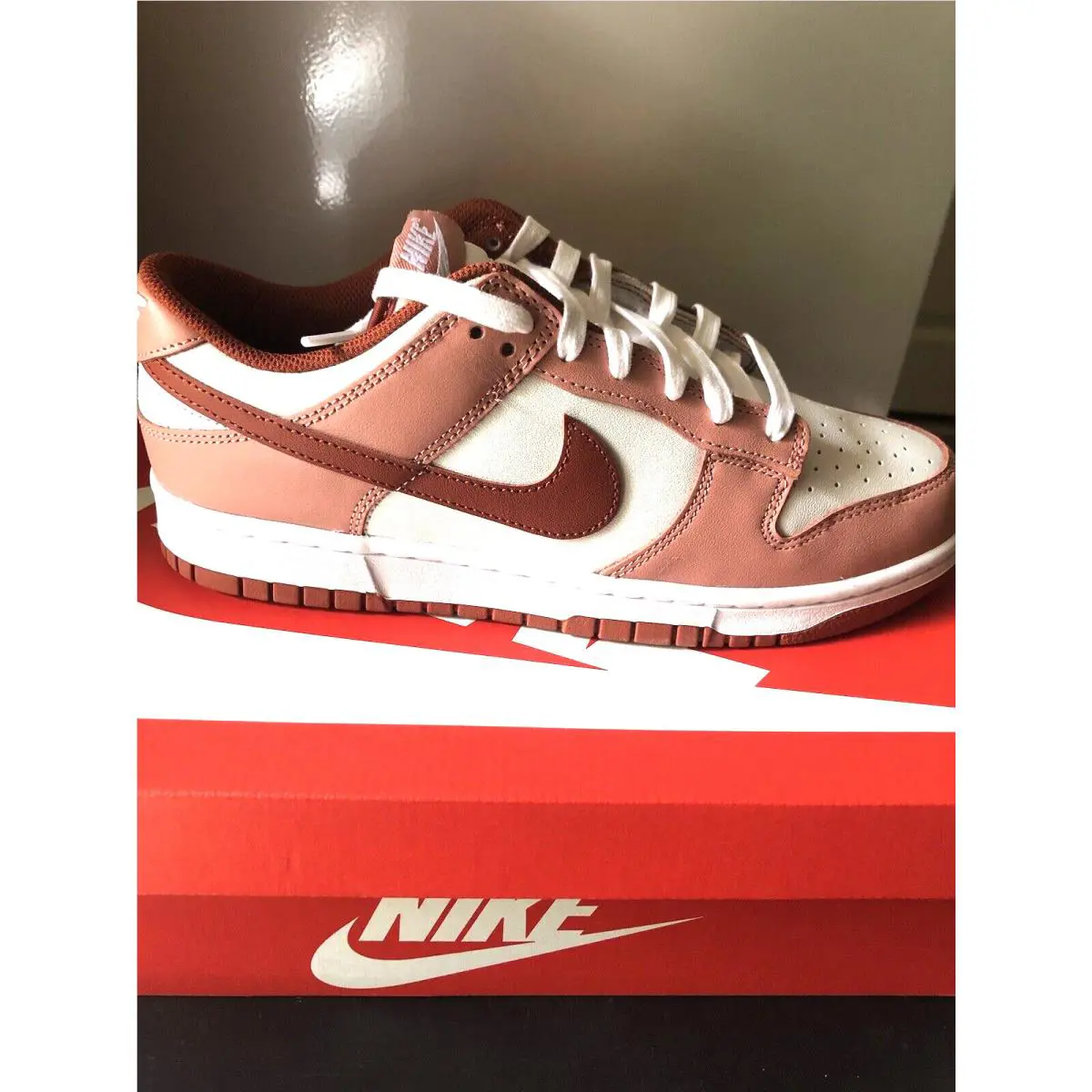 Nike Women`s Dunk Low Red Stardust Shoes Nike FQ8876-618 Sz. 11.5W/10M