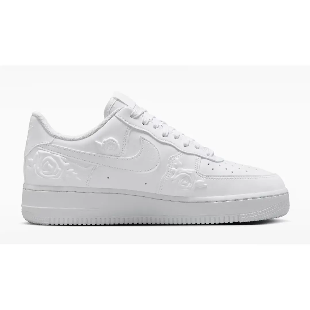 Women`s Sz 6 Nike Air Force 1 `07 White Roses White/white-black HF2016 100