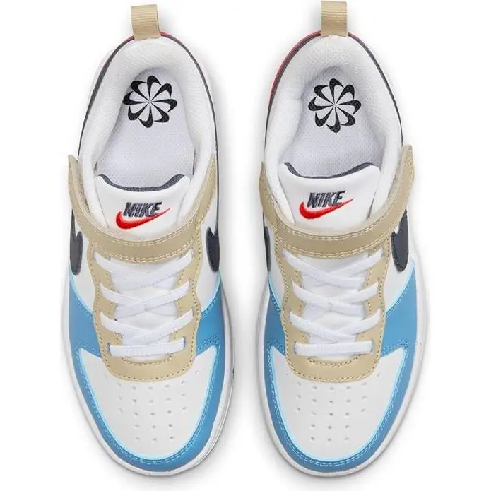Nike shoes - Nike Court Borough - Court Borough - White/Thunder Blue-LT Crimson (UPC: 197859878918) 4