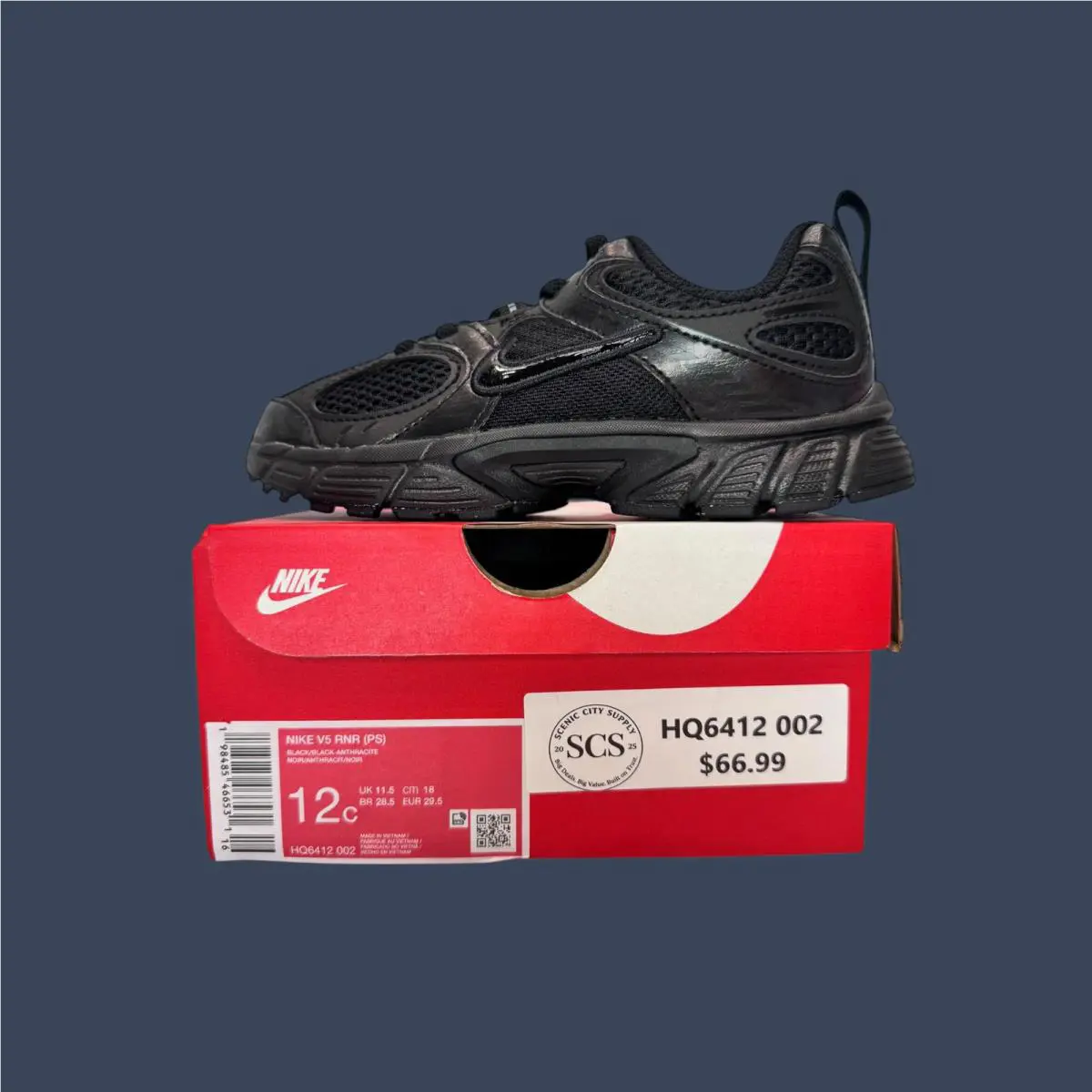 Nike shoes - Nike V5 RNR PS Black/Anthracite– HQ6412-002 (UPC: 198485466531) 5
