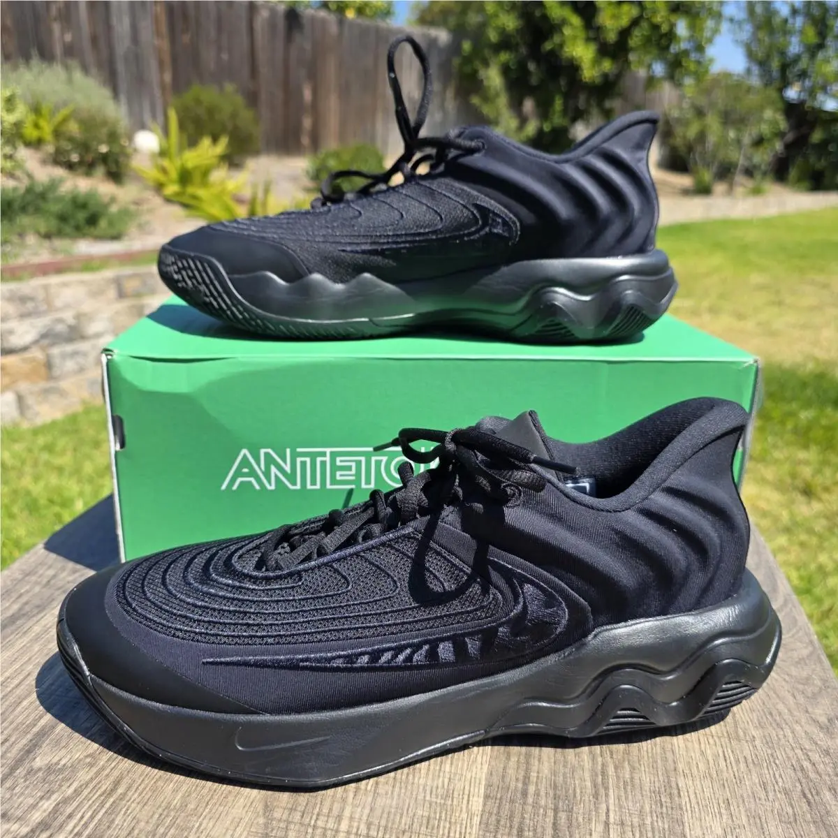Nike Giannis Immortality 4 Basketball Shoes Mens Size 11 Triple Black FQ3680-003 - Black