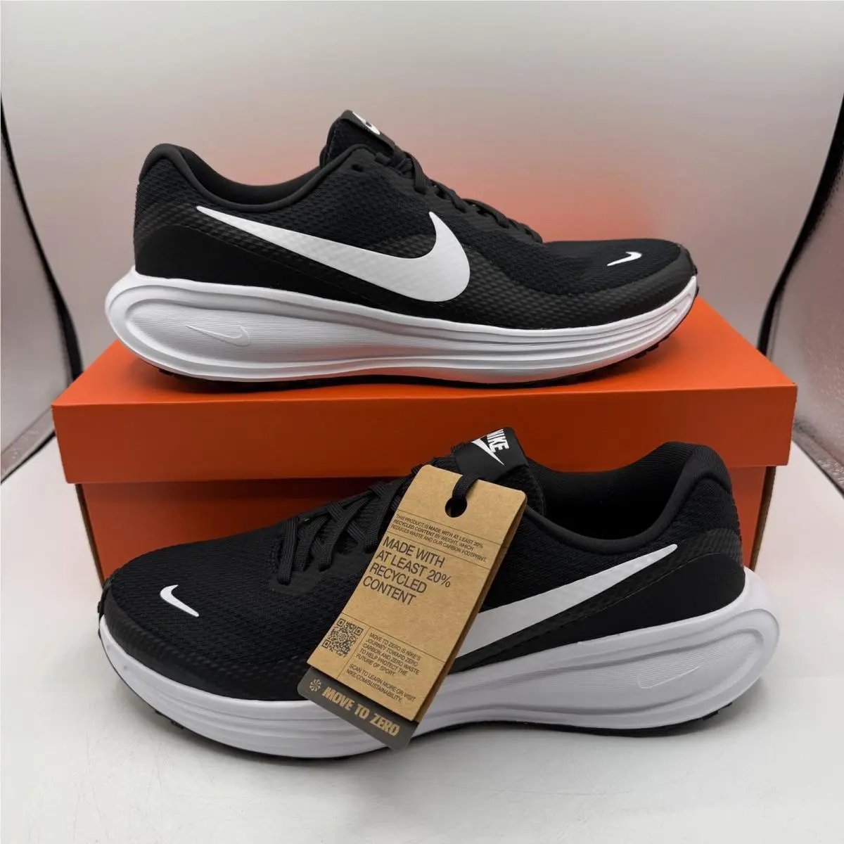 Revolution 8 Running Shoes Mens Size 10 Black White Sneakers HJ9198-003 by Nike