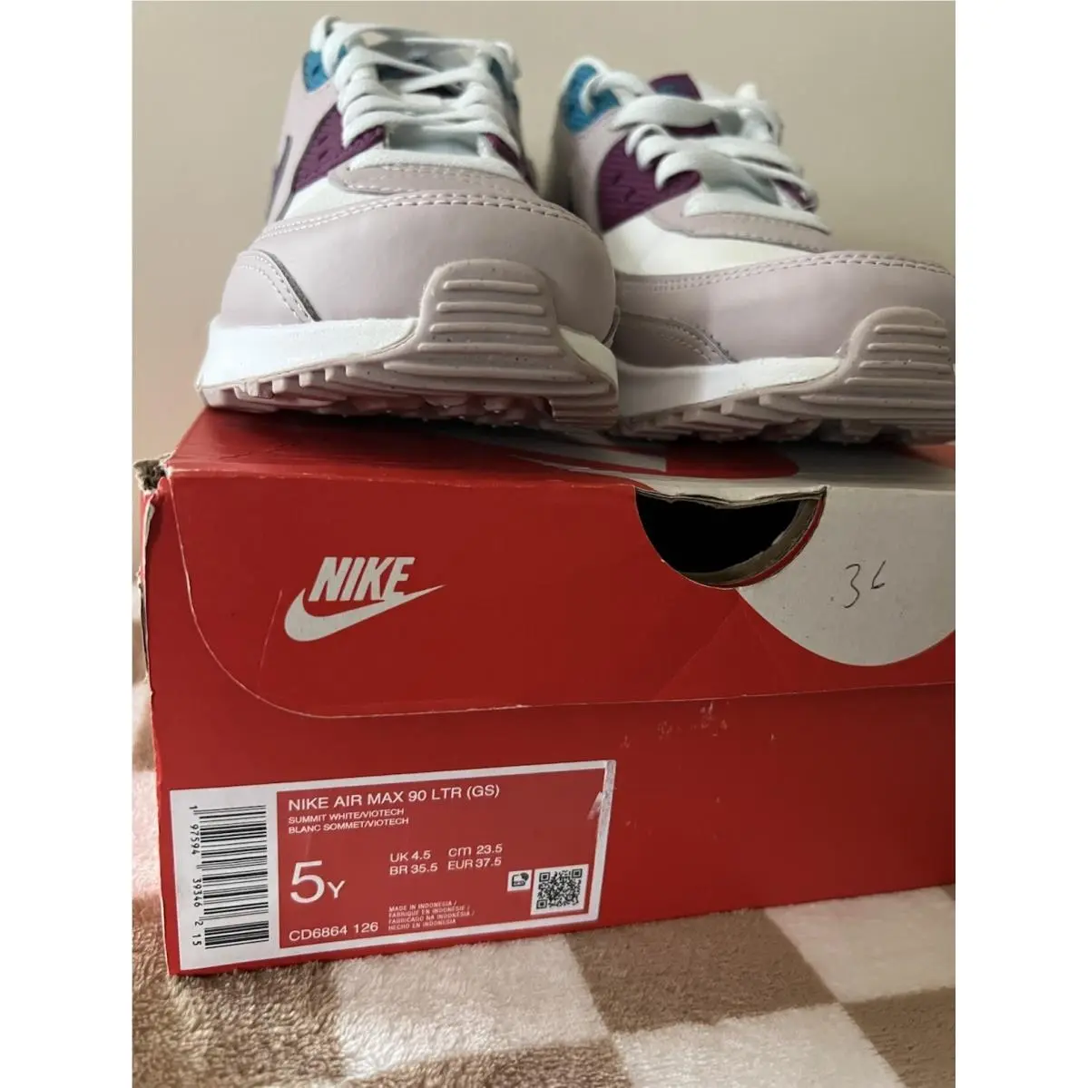 Nike shoes - Nike Air Max 90 - Air Max - CD6864 126 - Summit White/Viotech 10