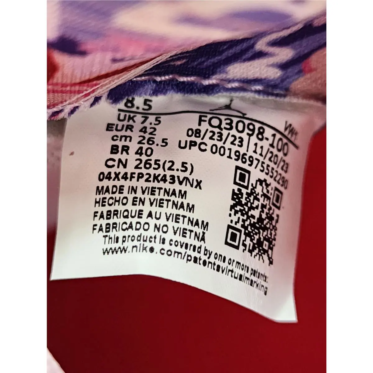Nike shoes - Jordan One Take 5 - One Take - FQ3101-100 - Pink, Manufacturer: White/Arctic Punch/Purple Pulse/University Red 8