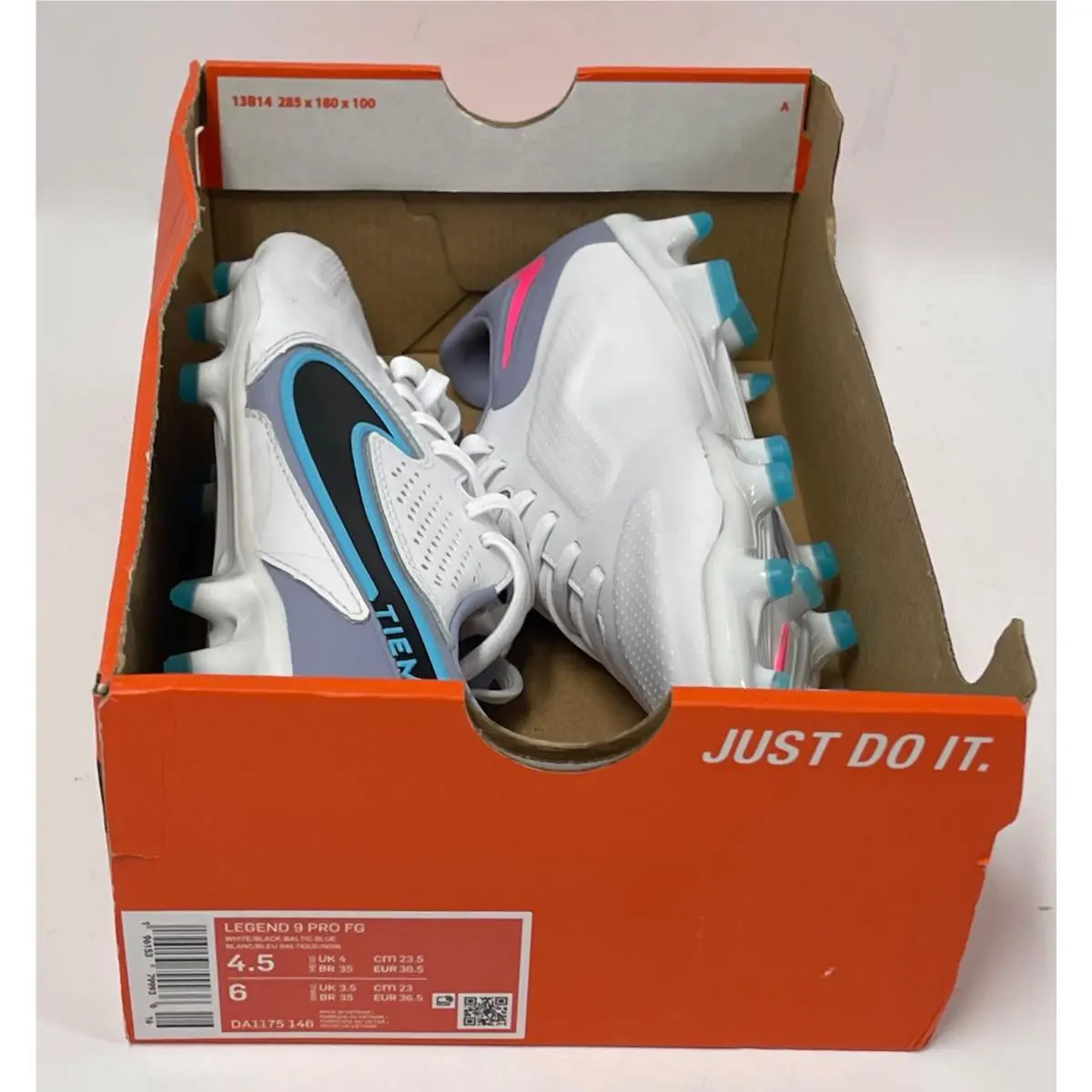 Nike shoes - Nike Tiempo Legend - Tiempo Legend - DA1175-146 - WHITE BLACK BALTIC BLUE (UPC: 196153799936) 8
