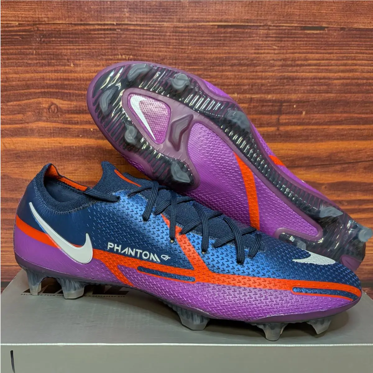 Nike Phantom GT2 Elite FG Men`s 11 College Navy Purple Soccer Cleats CZ9890-415
