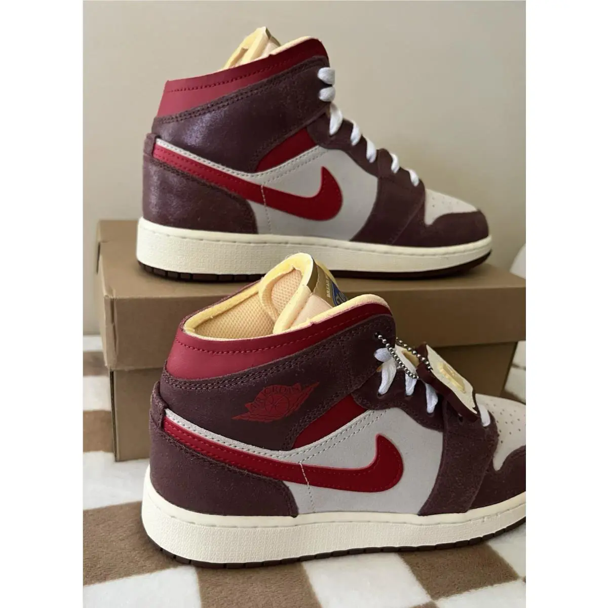 Nike shoes - Air Jordan 1 Mid SE - HF3196-100 - Coconut Milk/Dark Pony/Pale Vanilla/Varsity Red 2