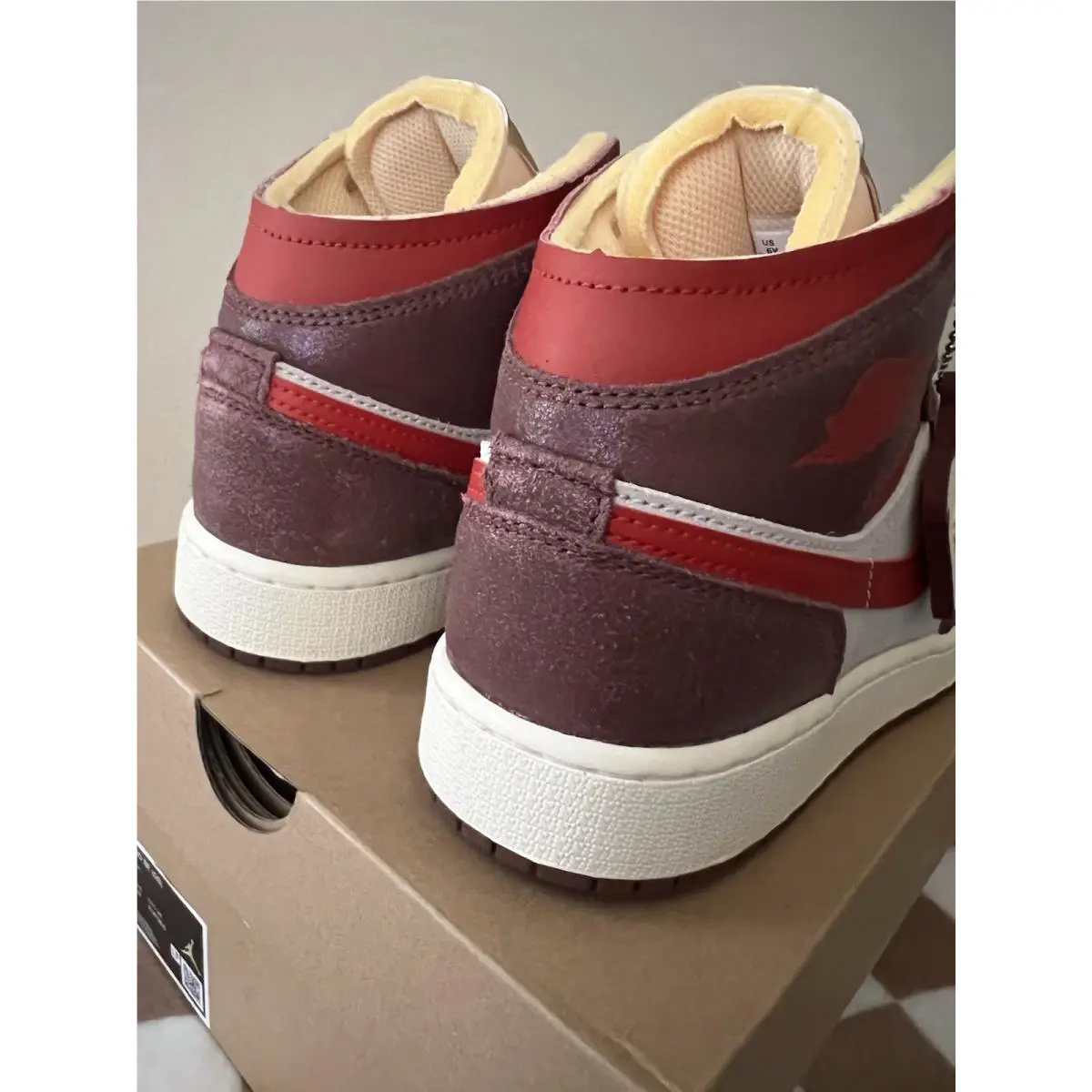 Nike shoes - Air Jordan 1 Mid SE - HF3196-100 - Coconut Milk/Dark Pony/Pale Vanilla/Varsity Red 10