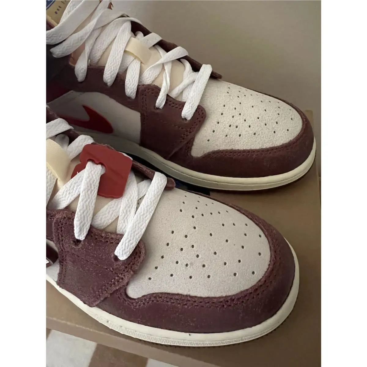 Nike shoes - Air Jordan 1 Mid SE - HF3196-100 - Coconut Milk/Dark Pony/Pale Vanilla/Varsity Red 5