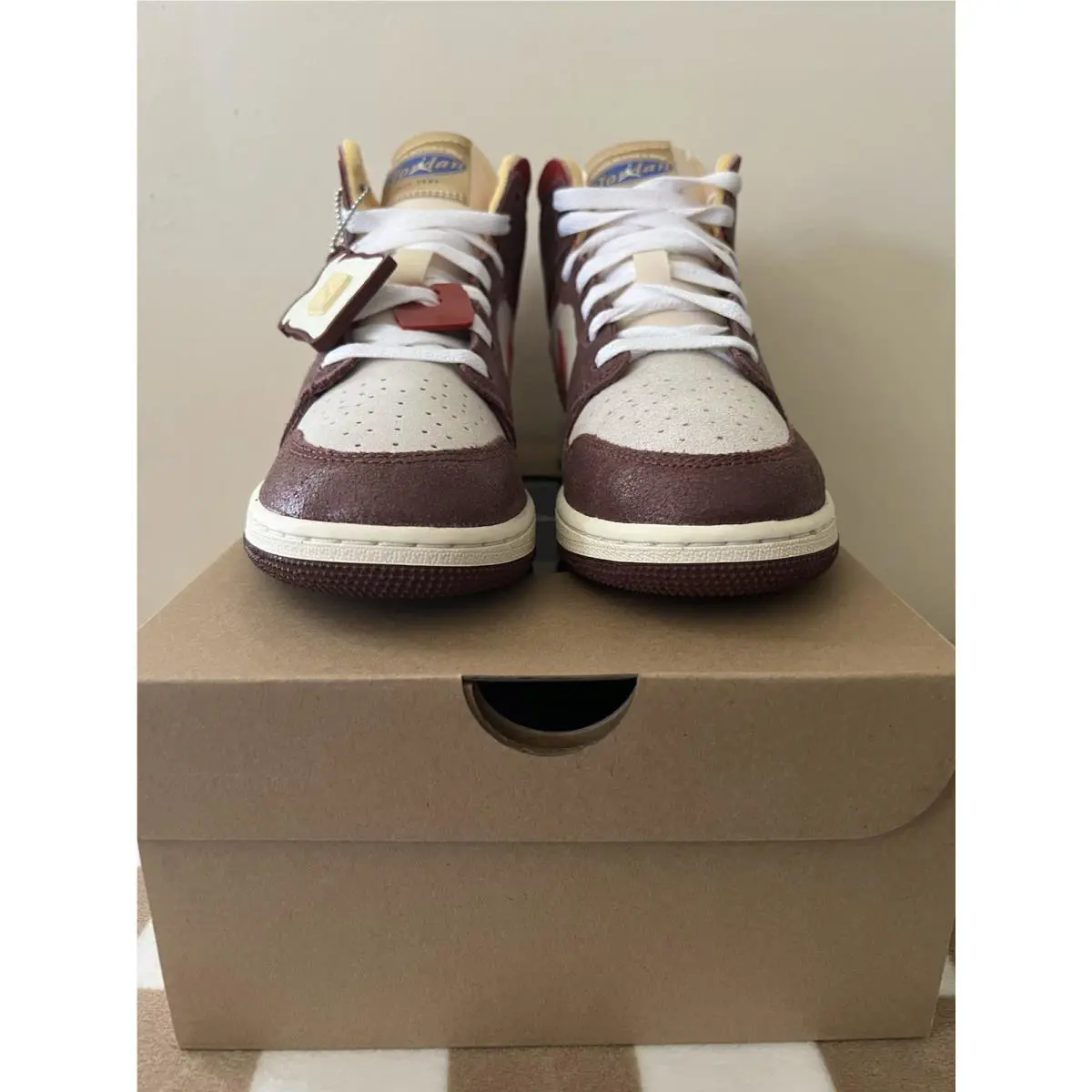 Nike shoes - Air Jordan 1 Mid SE - HF3196-100 - Coconut Milk/Dark Pony/Pale Vanilla/Varsity Red 7