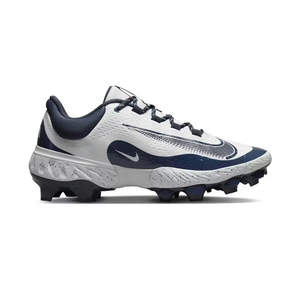 Nike Alpha Huarache Elite 4 Mcs Low Mcs Withe/midnight Navy Size 11.5