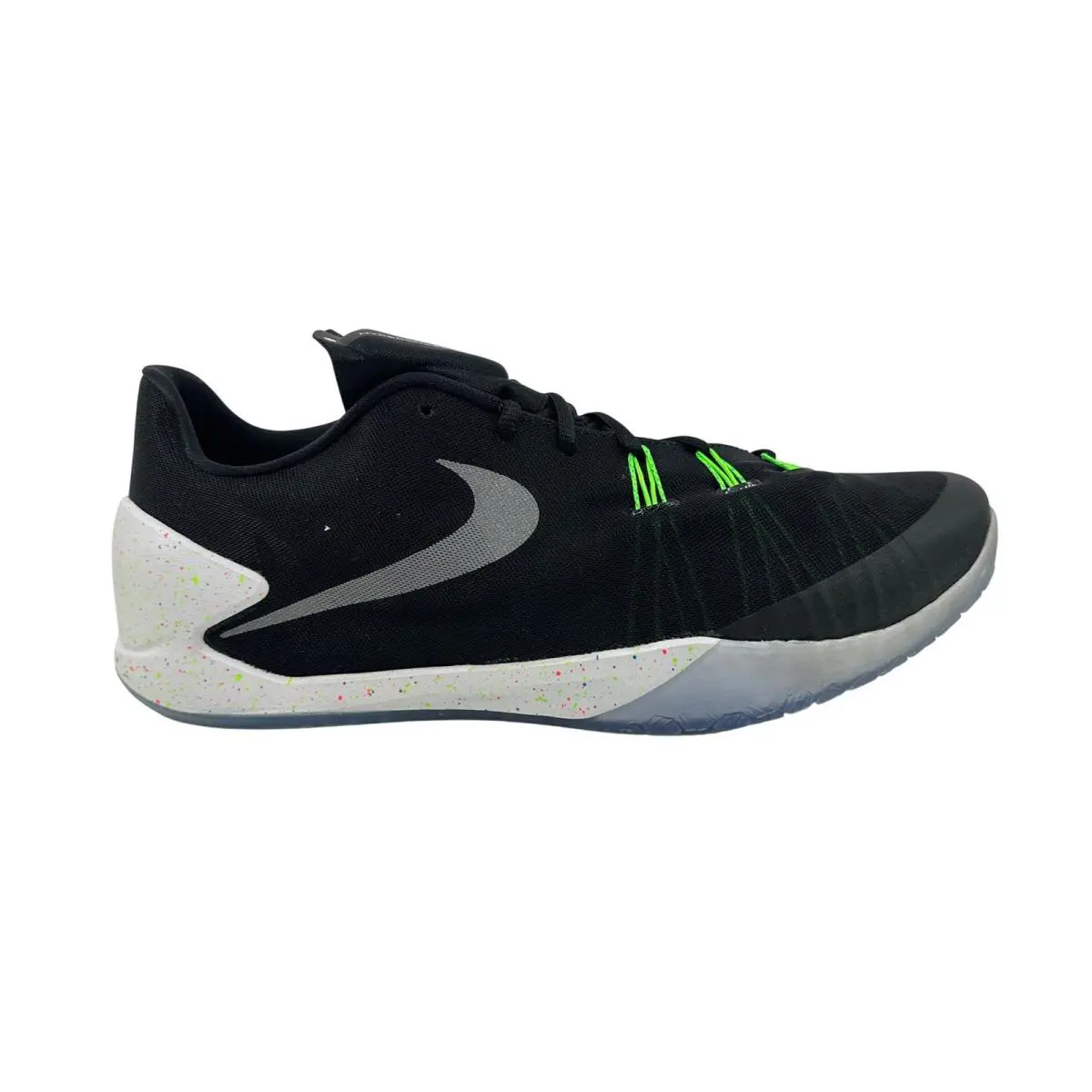 Nike Hyperchase Premium Black Metallic Silver White Mens Size 13 Sneaker - Black, Manufacturer: Black Metallic Silver White