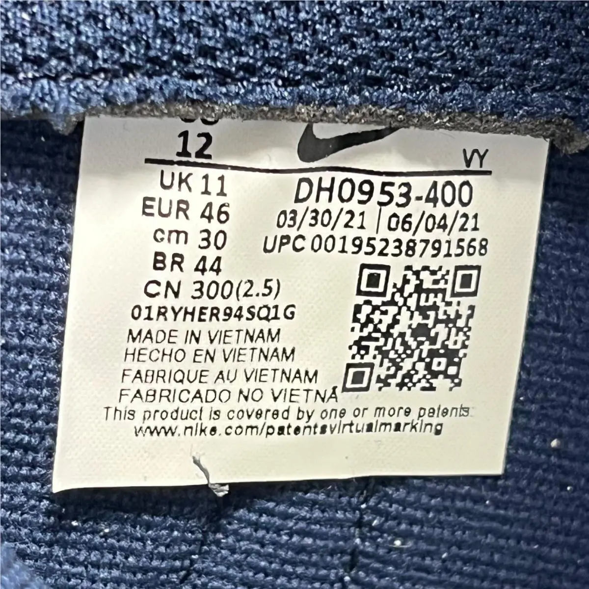 Nike shoes - Nike Dunk High PRM EMB - Blue 5