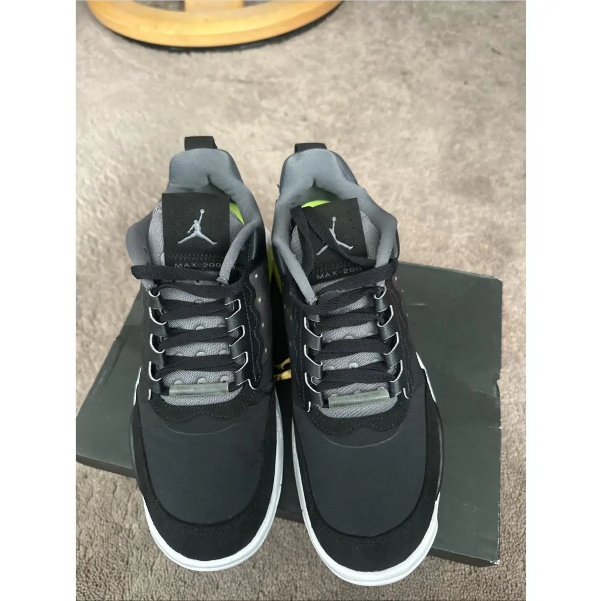 Nike Men`s Size 8 Jordan Max 200 Black White Volt CD6105 007