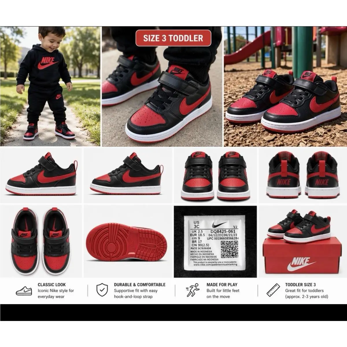 Nike shoes - Nike Court Borough - Court Borough - Red 1