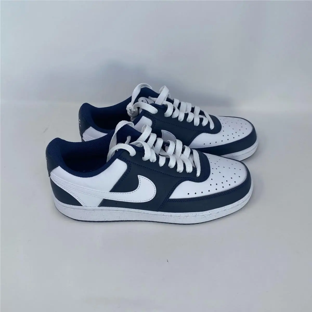 Nike Court Vision Low Mens Size 13 Midnight Navy White Sneaker Shoes HM9862-400
