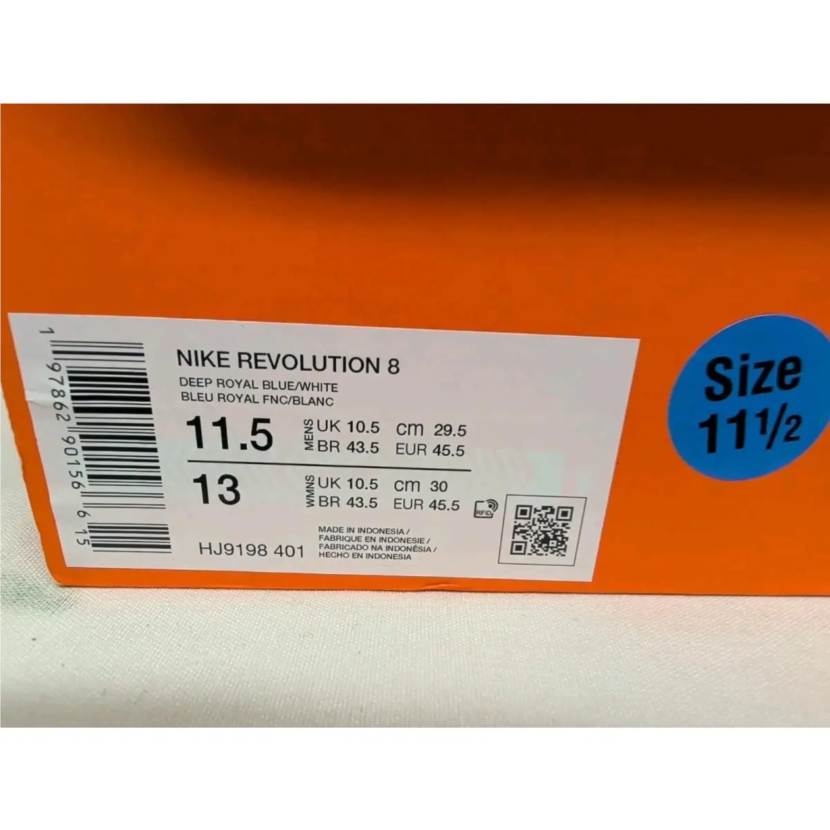 Nike shoes - Nike Revolution 8 - Revolution - HJ9198-401 - Deep Royal/White (UPC: 197862901566) 6