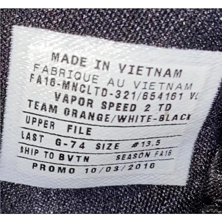 Nike shoes - Nike Vapor Untouchable - Vapor Untouchable - FA16-MNCLTD-321 - Black & White & Team Orange 11