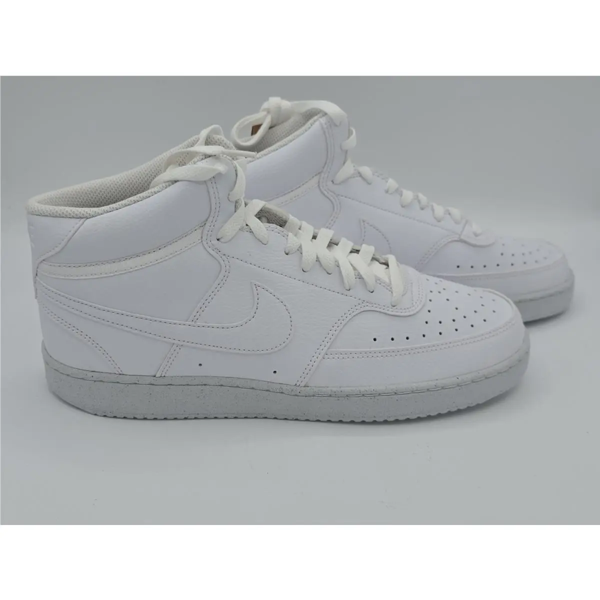 Nike Court Vision Mid NN Basketball Sneakers Triple White DN3577 100 Mens Size10