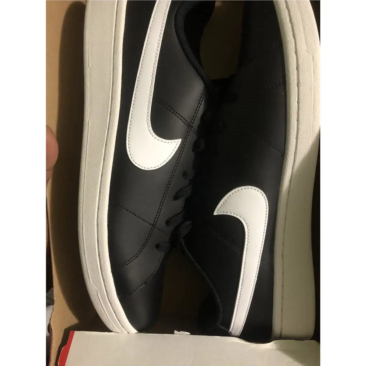 Men`s Nike Court Royale 2 Black/white CQ9246 001 no Top Lid Size 13
