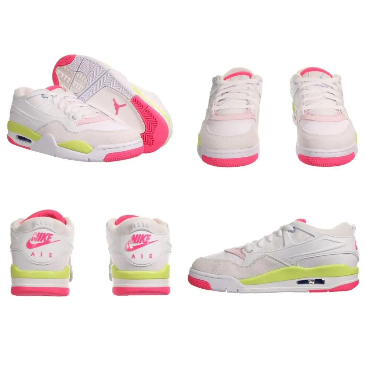 Nike Big Kid`s Air Jordan 4 RM GS White - Pink Basketball Shoes Size 7Y