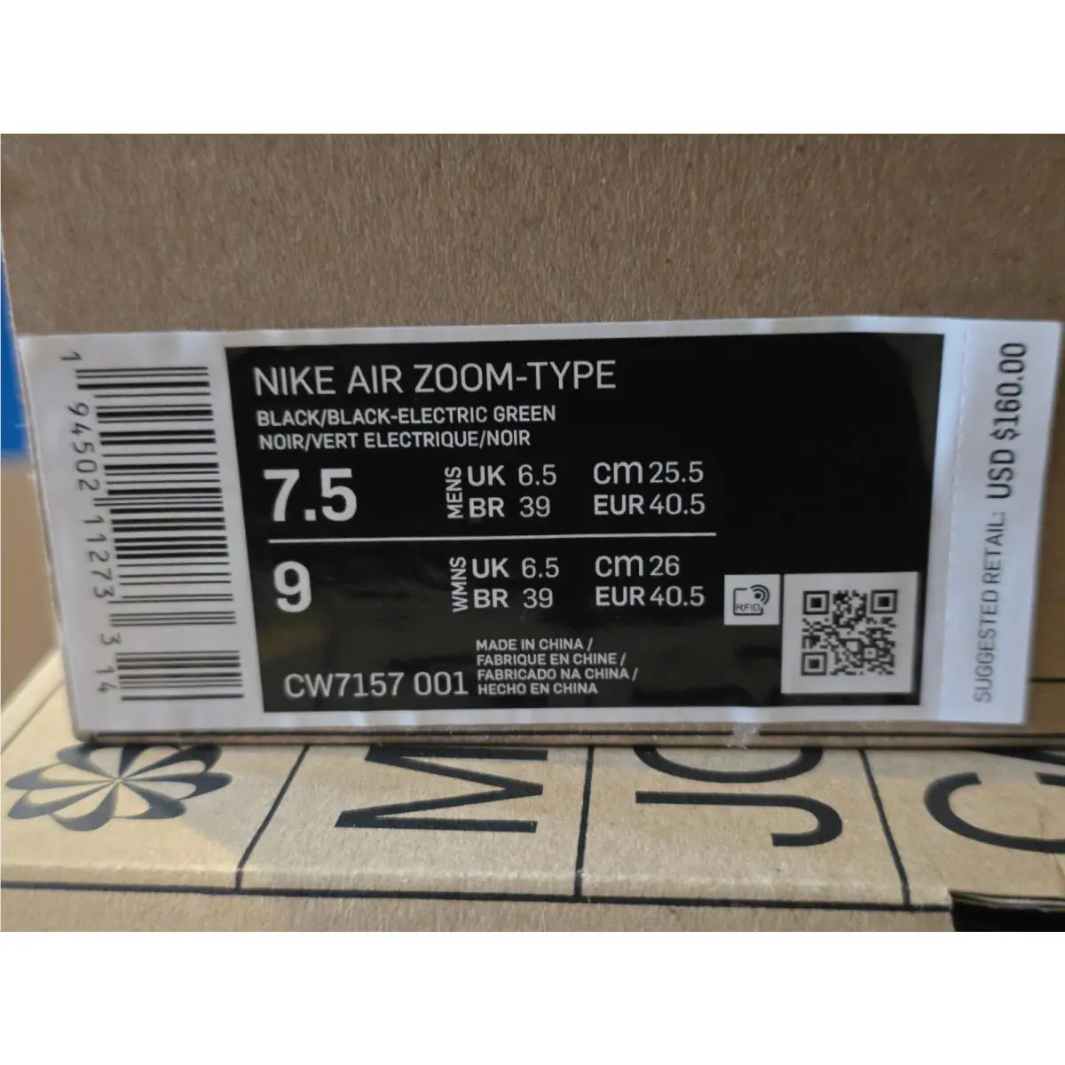 Nike shoes - Nike Air Zoom-Type - Air - CW7157-001 - Black 3
