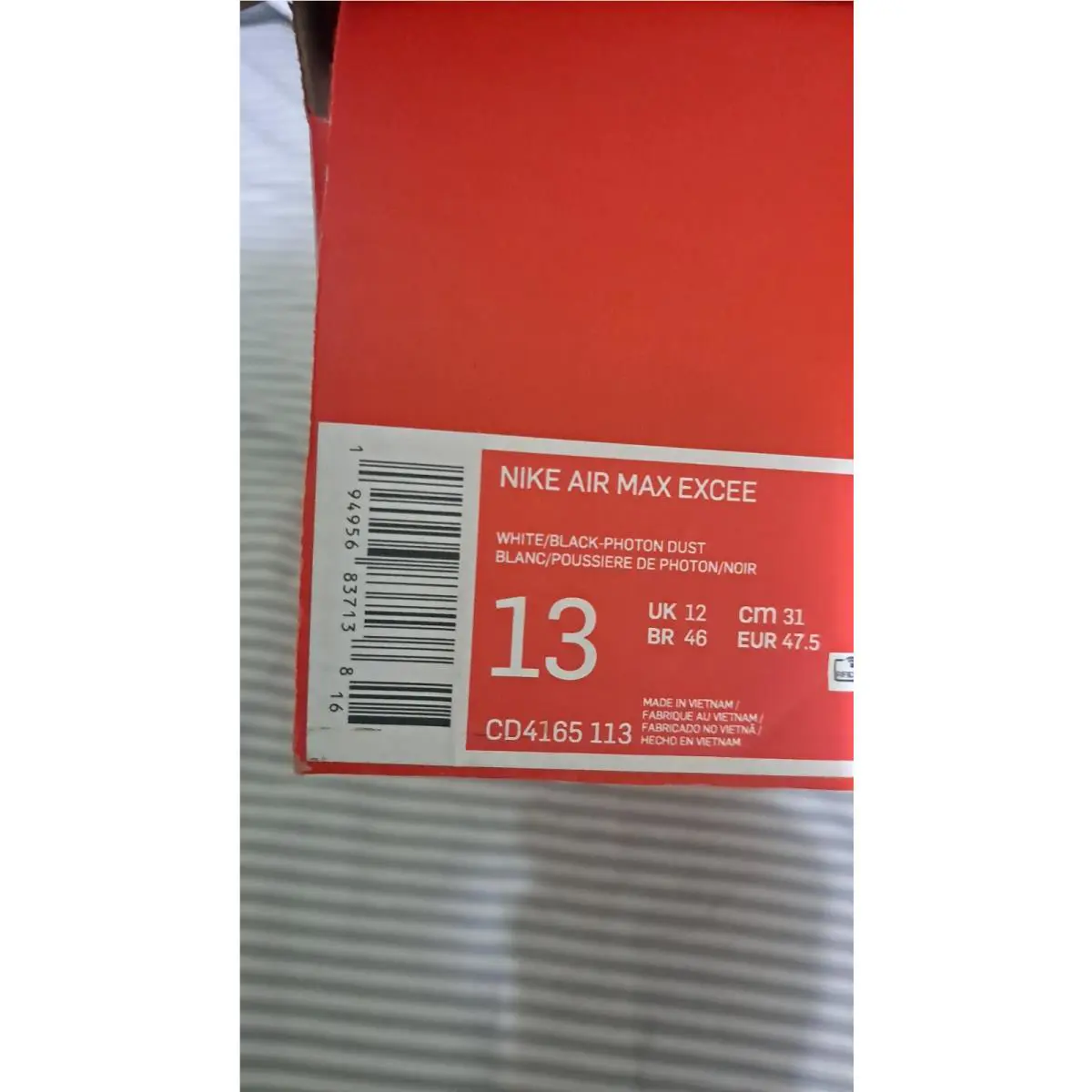 Nike shoes - Nike Air Max Excee - Air Max Excee - CD4165 113 - Multicolor, Manufacturer: White/Black/Photon Dust (UPC: 194956837138) 5