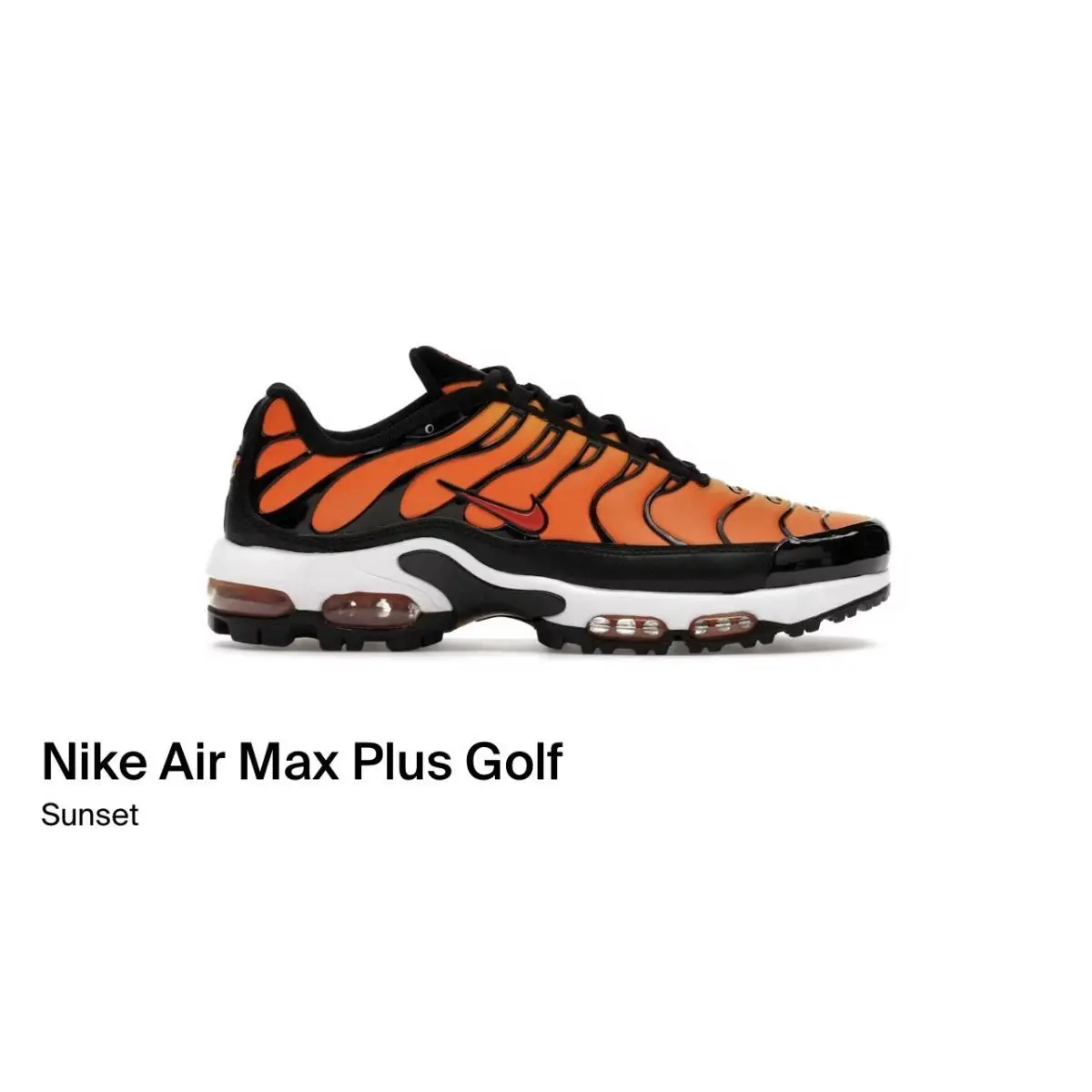 Size 10.5 - Nike Air Max Plus Golf Sunset FZ4150 800 Size 10.5