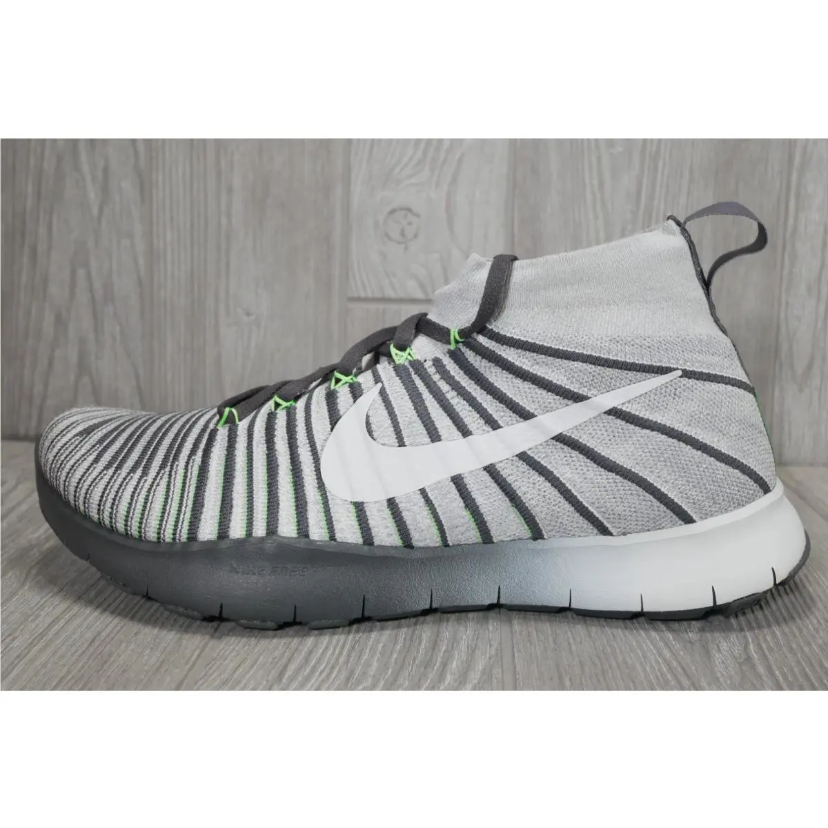 Nike Free TR Force Flyknit Training Wolf Grey Mens 12 Shoes 833275-100 Oss