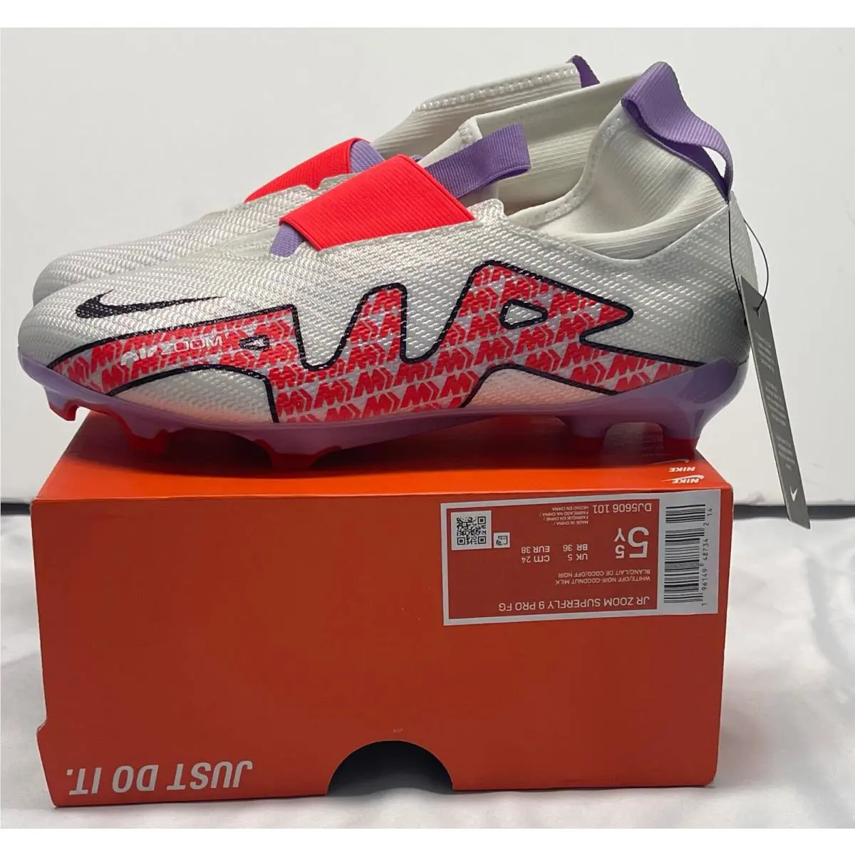 Nike JR Zoom Superfly 9 Pro FG DJ5606 101 Size 5.5