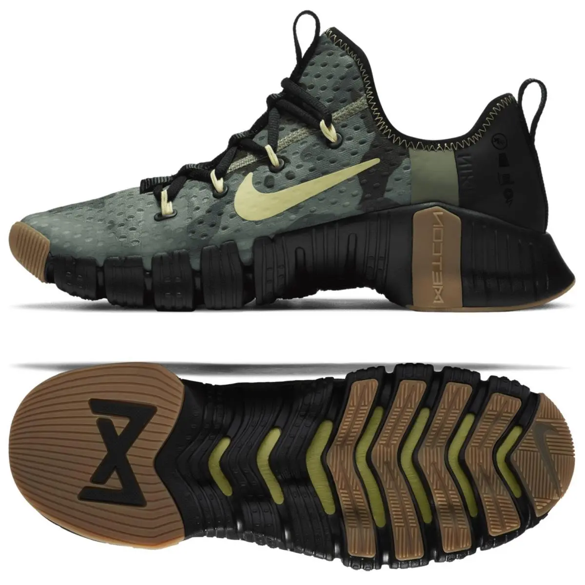 Nike Free Metcon 3 Camo Black/spiral Sage/limelight CJ0861-032 Men`s Shoes Sz 14
