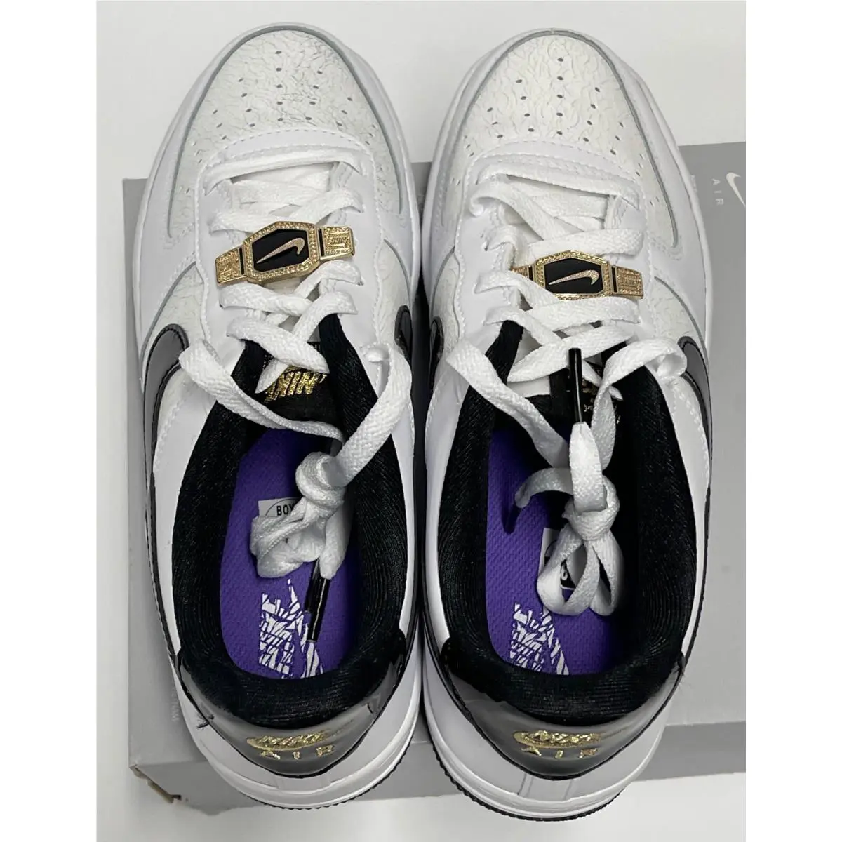Nike shoes - NIKE AIR FORCE 1 LV8 GS WORLD CHAMP DQ0300 - WHITE / BLACK PURE PLATINUM (UPC: 196149540139) 0