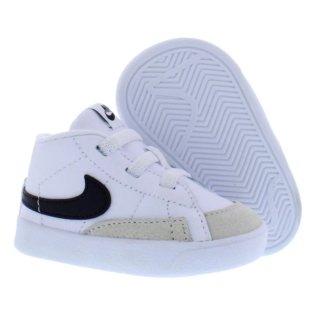 Nike Blazer Mid Crib Infant/toddler Shoes Size 2 Color: White/black/white